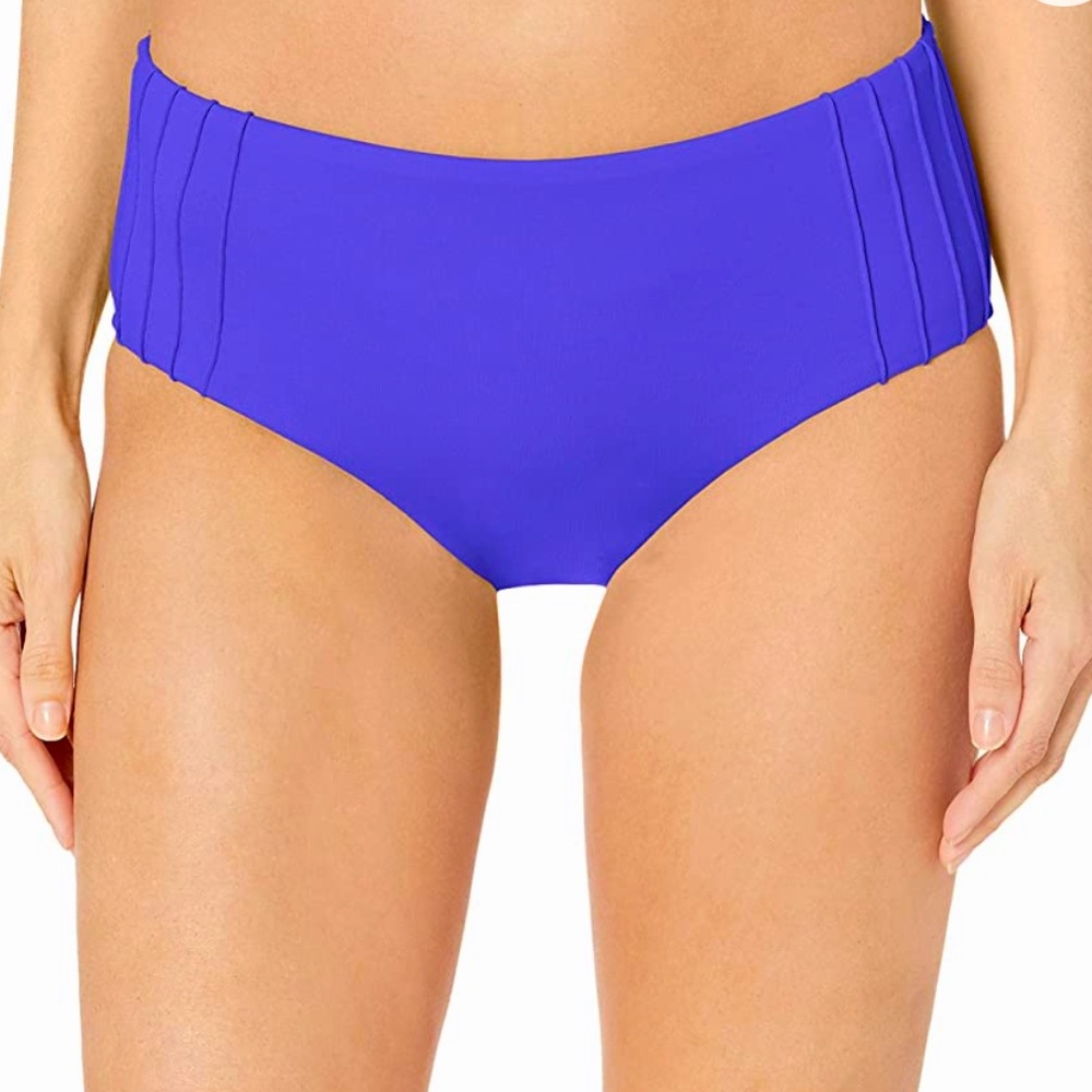 Seafolly - pintuck retro bikini bottom - reflex blue us 6